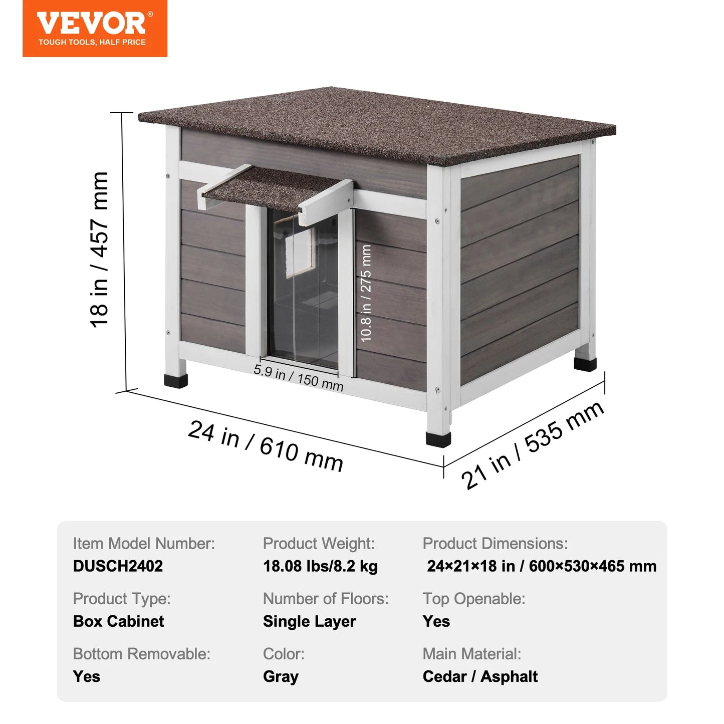 SucceBuy Outdoor Cat House Weatherproof Shelter With All Round Foam Insulation For Outdoor Use