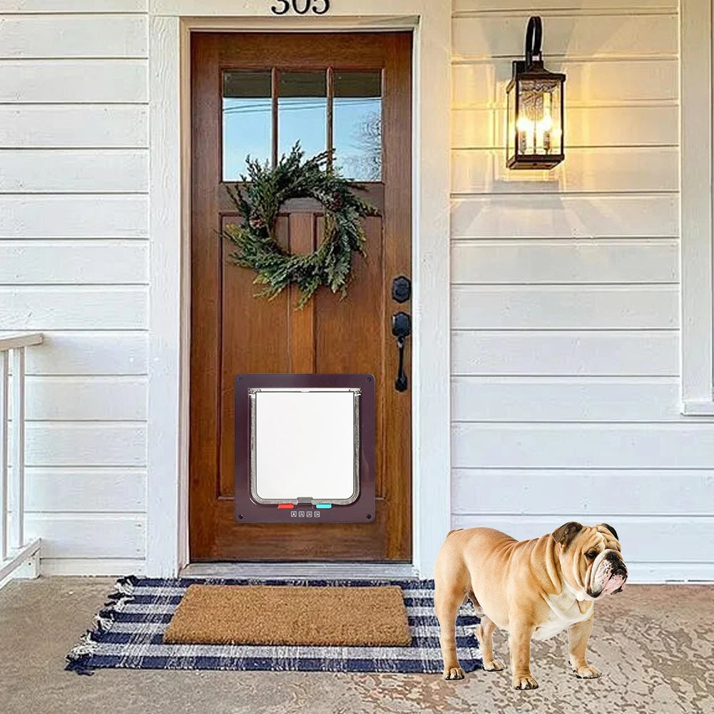 Puppy Kitten Safety Pet Door With 4 Way Security Lock