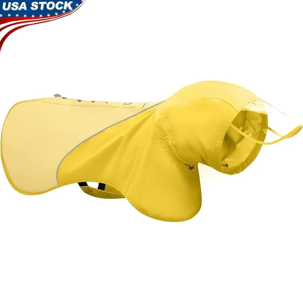 DUTRIEUX Slip On Dog Rain Poncho Waterproof Lightweight Adjustable Fit For Outdoor Walks