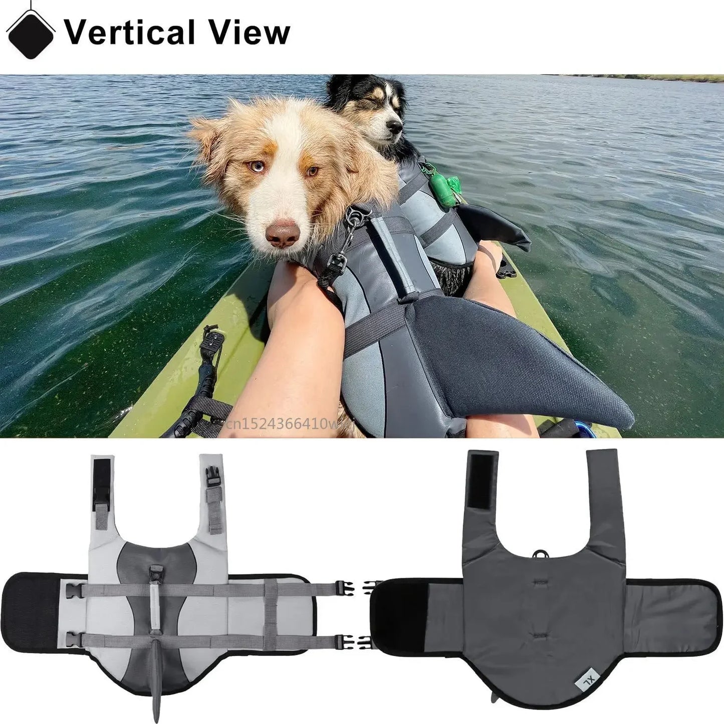Dog Life Jacket With Enhanced Buoyancy And Handle