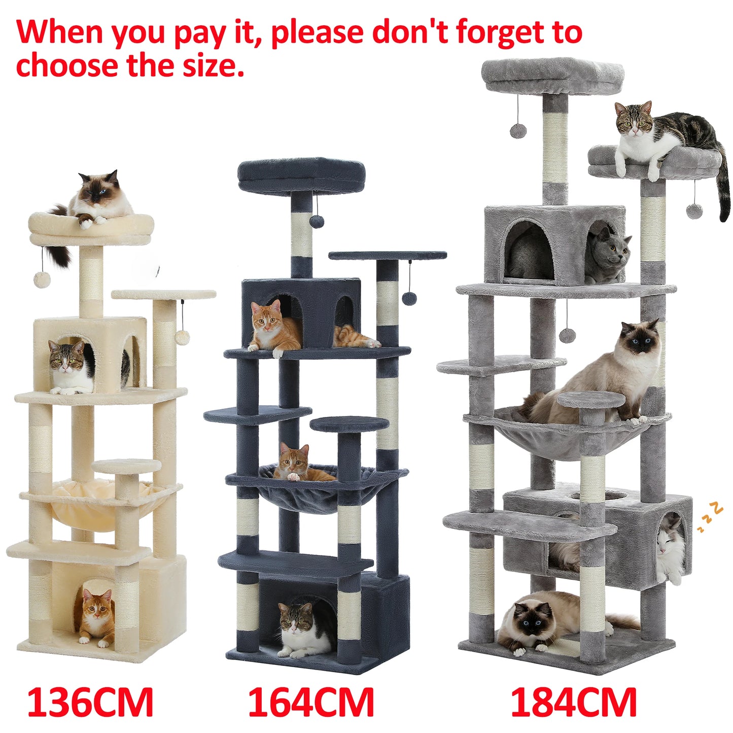 PAWZ Road Cat Tree And Tower For Indoor Cats Hammock