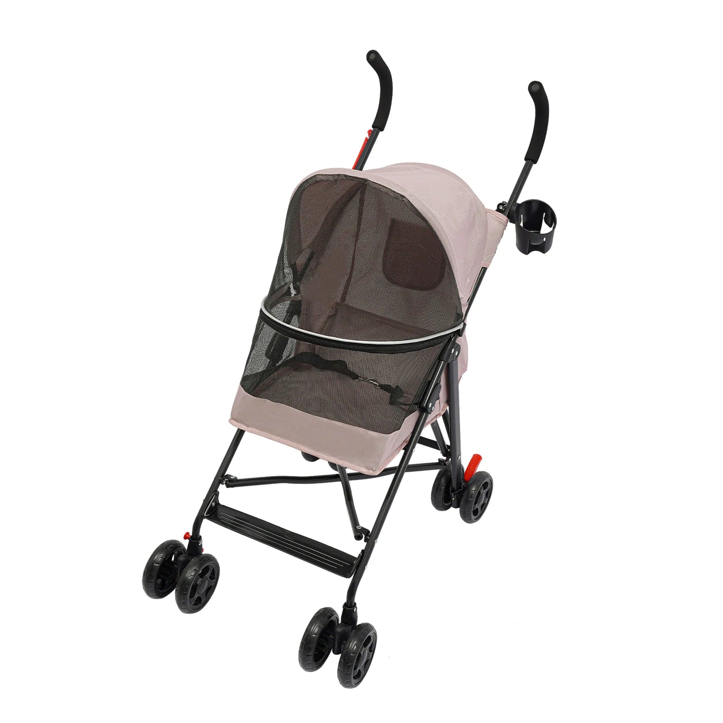 Lightweight Foldable Pet Stroller With 360 Degree Wheels