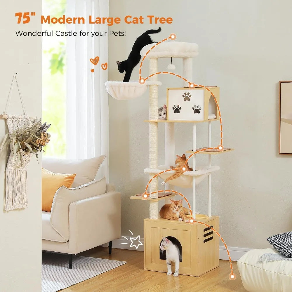 DAFIFY PawZ Road Cat Tree With Food Station