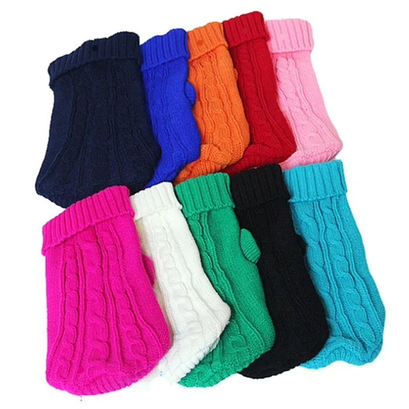 Cozy Winter Knitted Dog and Cat Sweater Coat