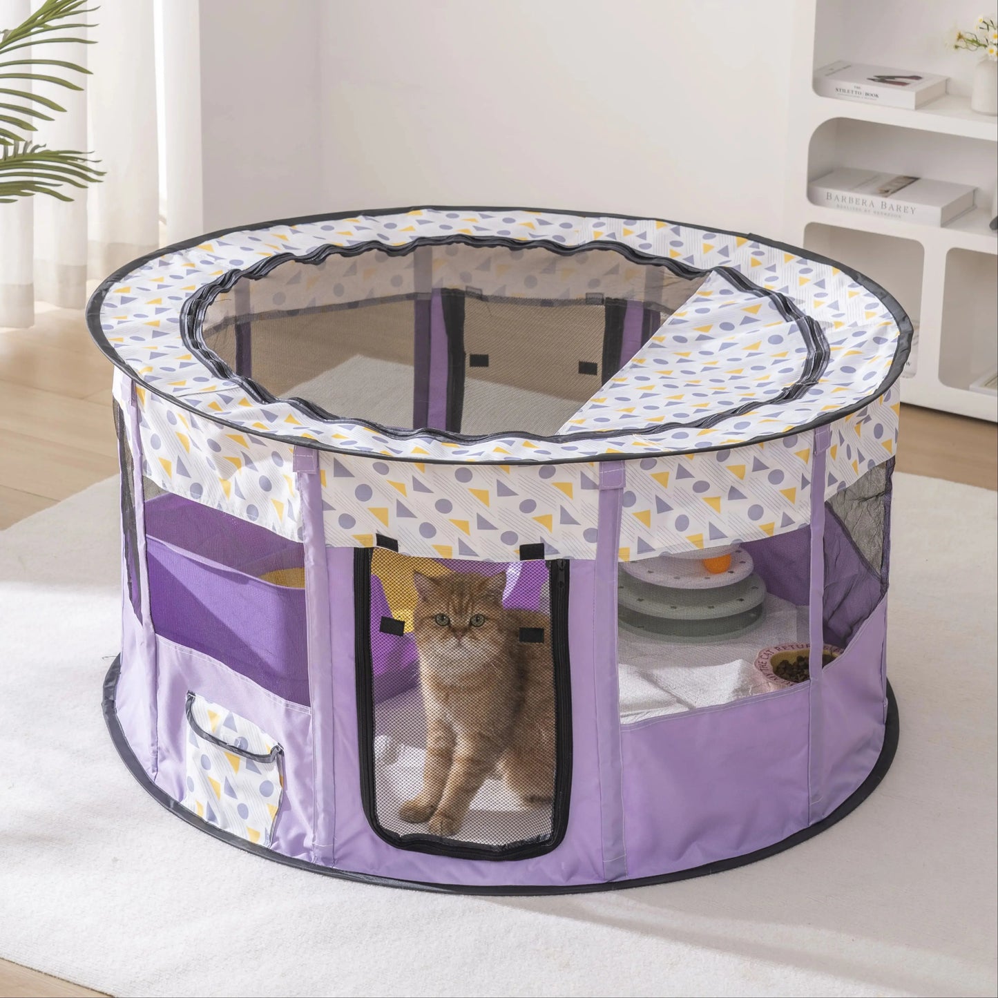 Foldable Mesh Ventilated Circular Cat Nest Outdoor/Indoor for both Dogs and Cats Extra-large and Comfortable Cat Birthing House