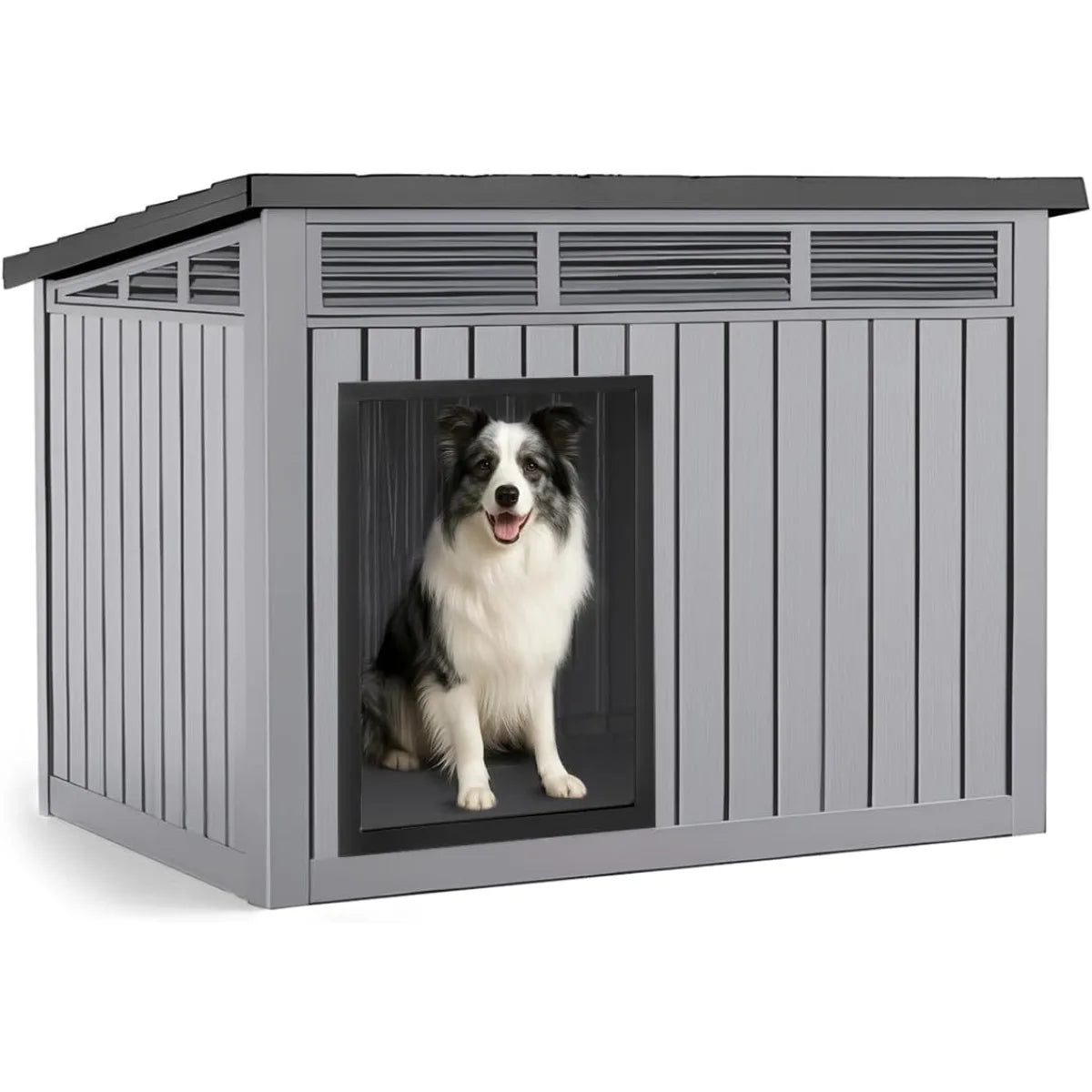 Waterproof Dog House For Indoor And Outdoor Use With Air Vents And Elevated Floor