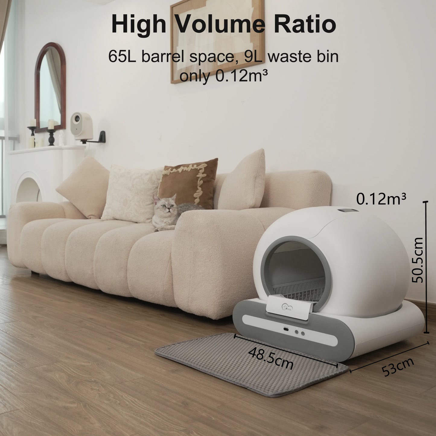 DOEL Automatic Self Cleaning Cat Litter Box With App Control