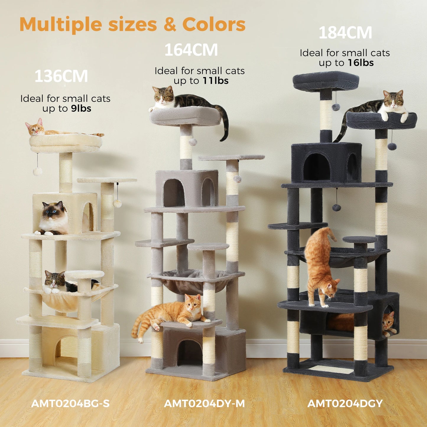 PAWZ Road Cat Tree And Tower For Indoor Cats Hammock