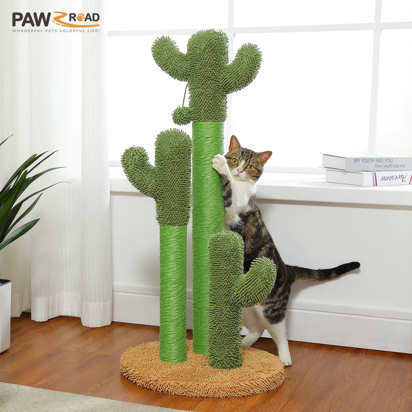 PEQULTICN Cactus Cat Tree With Condo And Hammock