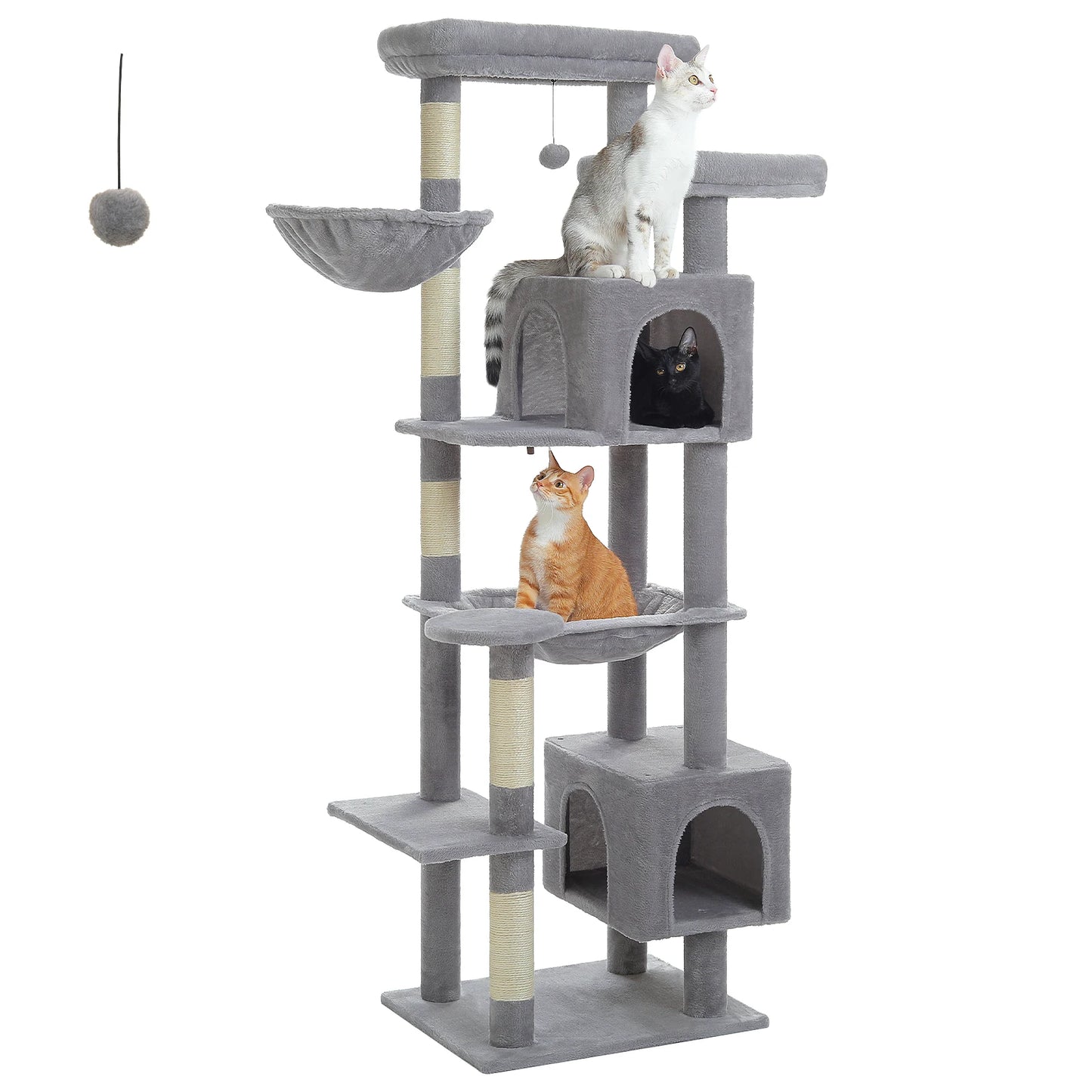PEQULTICN Cat Tree Indoor Multi Level Tower With Scratching Posts