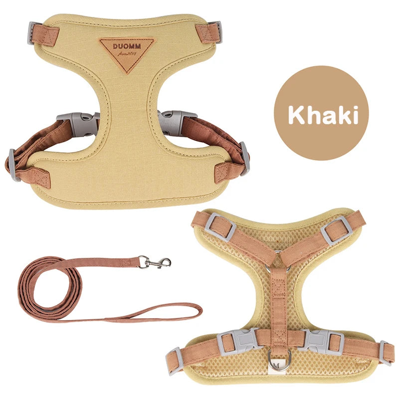Puppy Harness and Leash Set, Breathable Pet Harness for Small and Medium-Sized Dogs and Cats