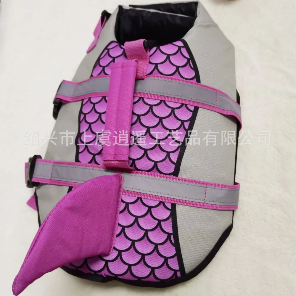 Dog Life Jacket With Enhanced Buoyancy And Handle