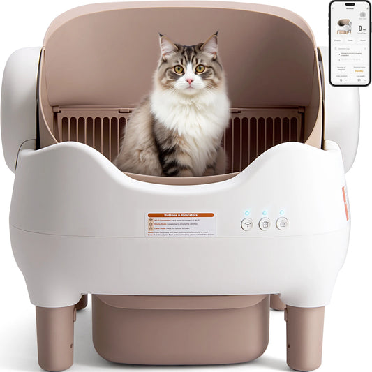 Lunapurr SelfCleaning CatLitter Box With AppControl OdorEliminatingTechnology System
