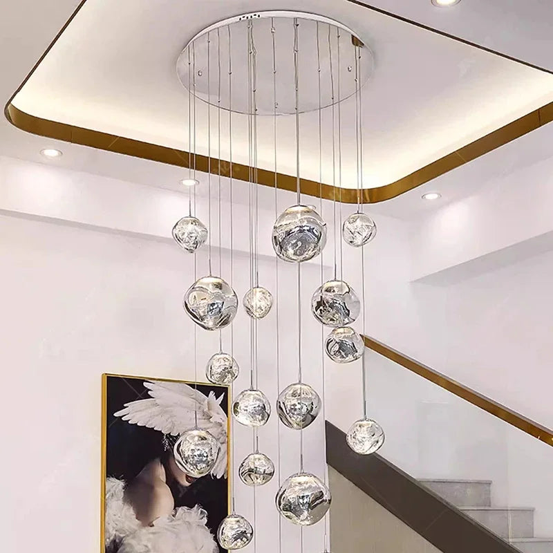 Modern LED Pendant Lights For Living Room Staircase Chandelier Indoor Hanging Lighting